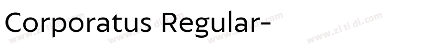 Corporatus Regular字体转换
